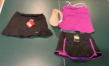 Size Small Nike And Fila Workout Clothes Brand New With Tags And Sun Hat