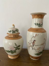 Vases And Matching Cachepots From Japan
