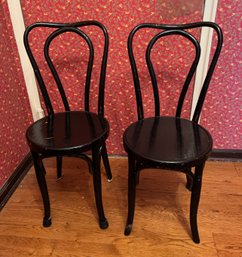 2 Black Cafe Chairs