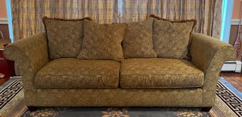 3 Seater Couch Beige With Blue And Grey.