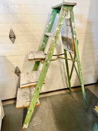Antique Ladder Planter Shelf