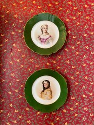 2-Sevres Porcelain Lady Plates