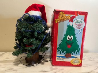Douglas Fir The Talking Tree With Christmas Hat