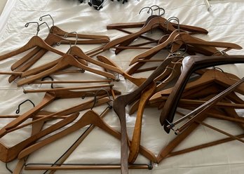 Huge Lot Of Wood Hangers