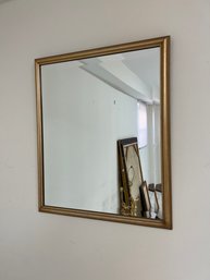 Brass Wood Mirror Straight Lines