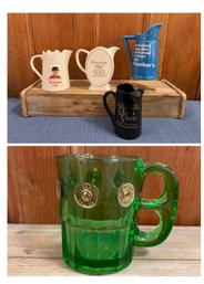 Ceramic Beer Steins: Scotch, Whisky, Canadian Club, Black Velvet And Beefeater Gin