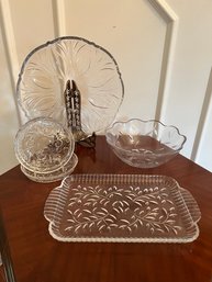 Crystal Platters, Plates And Bowl
