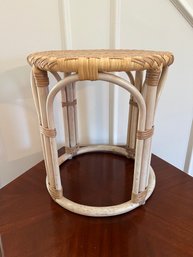 Wicker And Bamboo Stool