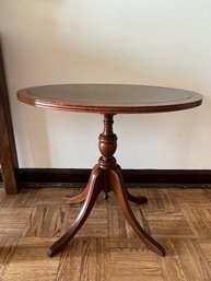 Flip Top Leather Oval Table