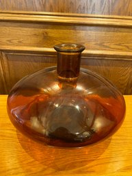 Hand Blown Orange Glass Vase