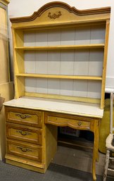 Vintage French Desk And Hutch