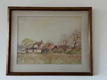 Cottage Watercolor By Helmut Krommer