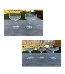 5- Crystal Champagne/sherbet Glassware