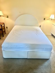 Queen Wood Laminated Bed Frame And Tempur-pedic Mattress