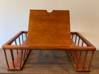 Wood Flip Top Bed Desk Adjustable Tray