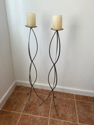 Wrought Iron Candle Holders
