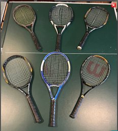 6-Tennis Rackets: Wilson, DNX, And Yamaha