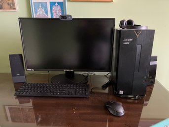 Scepter Computer, Acer TC1660 Series Model D17E5, Mouse, Keyboard, Speakers, Headphones And Logi
