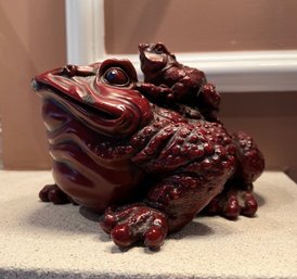 Resin Feng Shui Money Frog Statue Toad