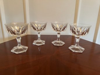 4 Crystal Cordial Glassware