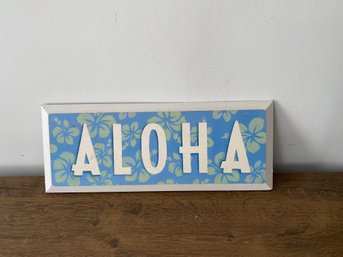 Decorative Wood Aloha Plaque