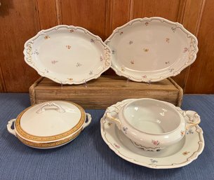 Weimar Made In Germany Kathatina 2-platters, Soup Tureen And Empire China Karlsboa Casserole