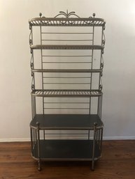 1930s French Deco Steel And Brass Baker's Rack