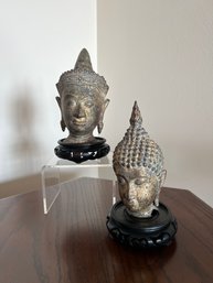 2-antique Brass Buddha Heads