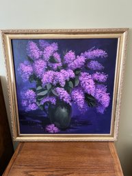 Lilac In Vase Painting On Canvas