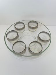 Votive Candles, Holders And Glass Bowl