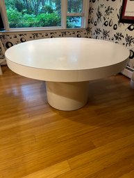 Round Laminated Wood Pedestal Kitchen Table