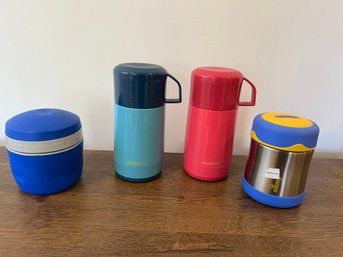 2-Aladdin Thermos And 2 Food Containers