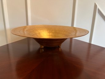 Gold Footed Decorative Bowl