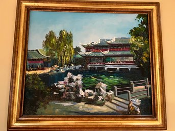 People Republic Of China Painting Of A Chinese Garden