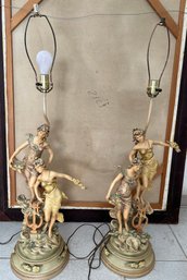 2- Figural Lamps Capidomonte