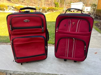 2- Pieces Red Luggage