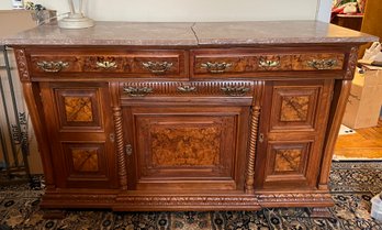 Buffet With Marble Top And Lock With Key