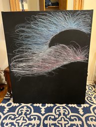 Extra Large Chalk Art On Canvas Purchased From Local Artist In Union Square