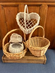 White And Natural Baskets