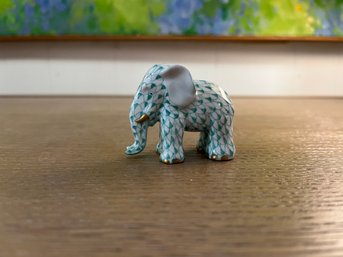 Herend Hungarian Miniature Green Elephant Herhrd-vhv-05265-0-00