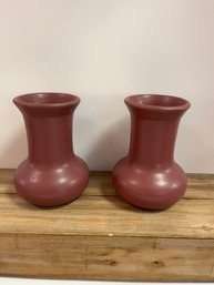 Two Mauve Pottery Vases