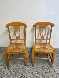 2- Pottery Barn Rush Chairs