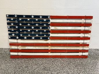 Wood American Flag Art