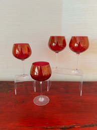 4 Red Wine Glasses