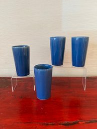 4 American General Ceramic Blue Cups