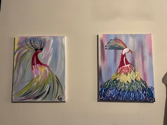 Peacock Paintings On Canvas