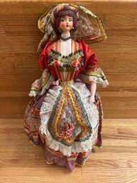 Greek Souvenir Doll Vintage 1960s Large 16' Lady