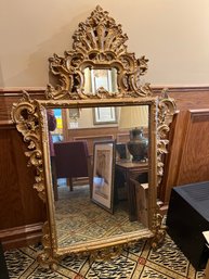 Spectacular Gold Wood Mirror