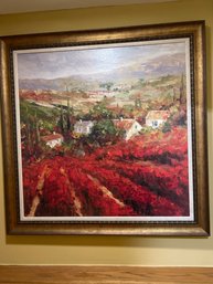 Village In The Valley Painting