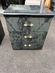 Italian Made End Table Grey And Black
